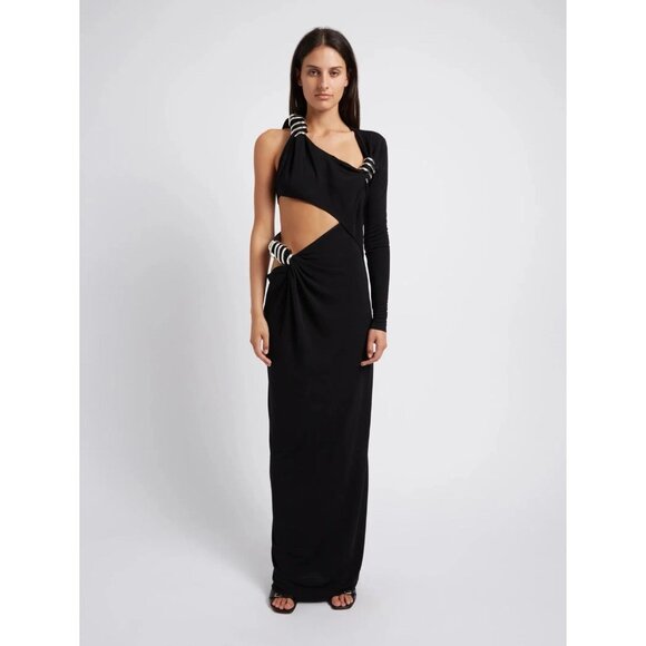 Christopher Esber Coiled Twist Torso Maxi Dress in Black - Picture 1 of 6